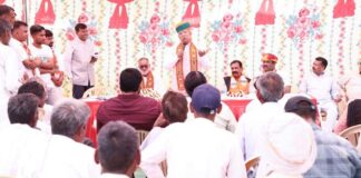 Public relations of BJP candidate Arjunram Meghwal continued in Kolayat for the second day as well.