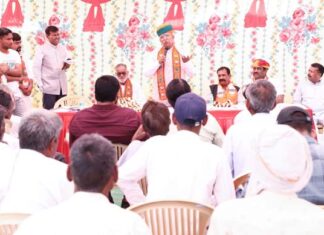 Public relations of BJP candidate Arjunram Meghwal continued in Kolayat for the second day as well.