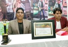 Best Actor Award for Rajasthani Film Thakurain
