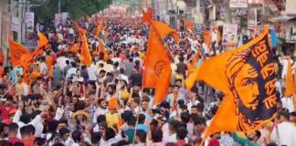 Shadow of saffron everywhere in the city, Shriram's chant echoes, watch video...