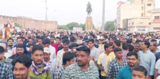 Mahavir Ranka's show of strength for ticket, marched on foot with supporters