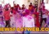 Amidst the busy schedule, policemen celebrated Holi with enthusiasm, watch video...